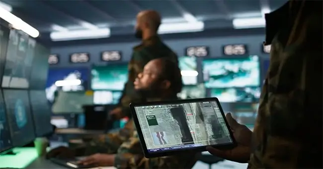 Defense control room