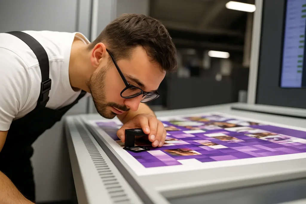 Designer is checking the command center design