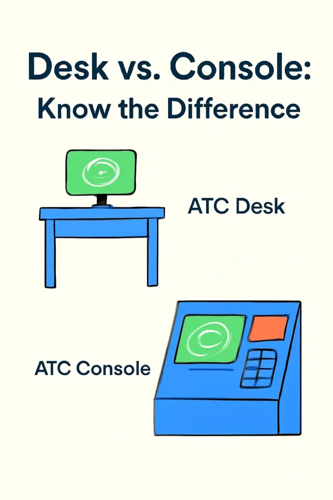 The difference between Air Traffic Control Desks and Air Traffic Control Consoles